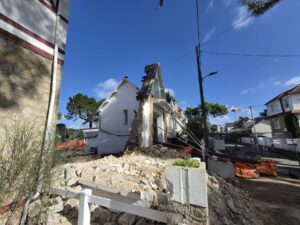 chantier de rénovation et de démolition d'une maison individuelle